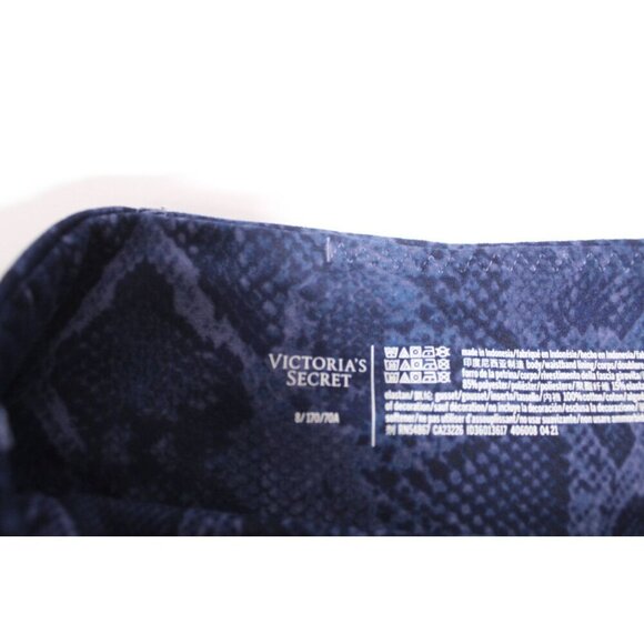 VSX Victoria's Secret Leggings Size 8 Blue Reptile Workout Yoga Leggings Pockets - Picture 7 of 12